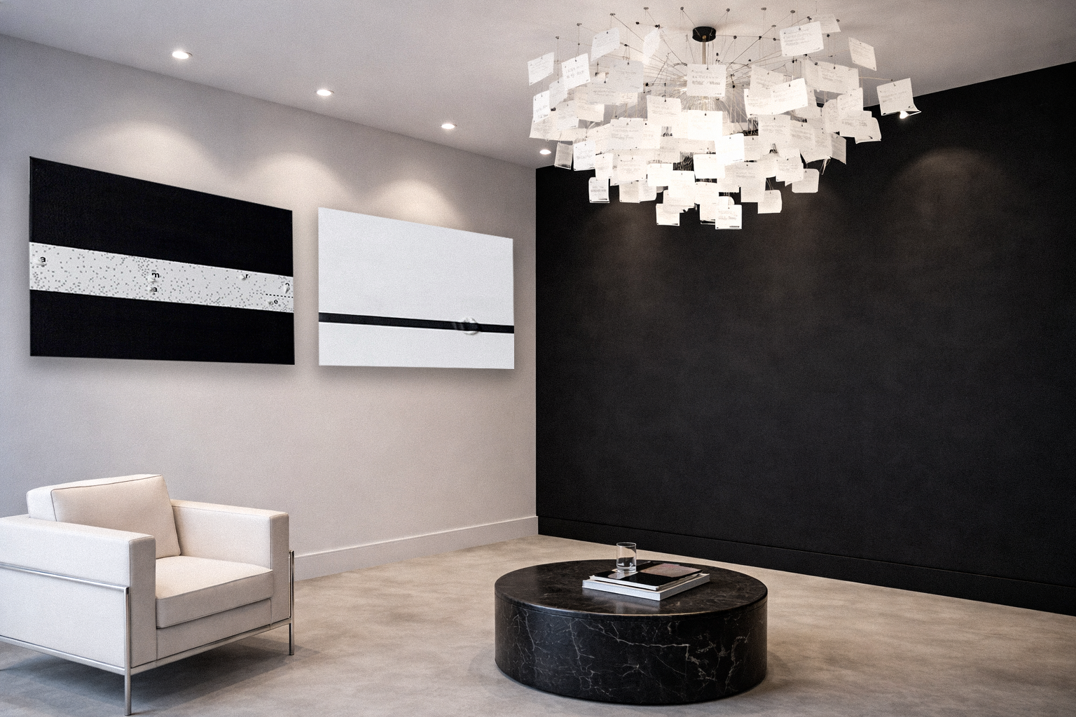 casa con luce di design